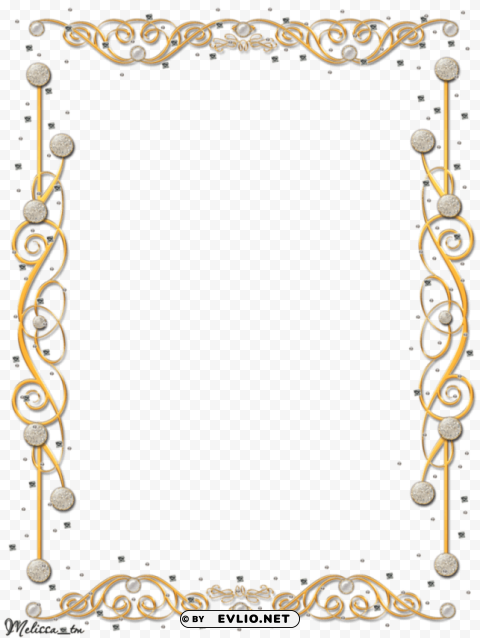 gold border frame PNG Graphic with Clear Isolation