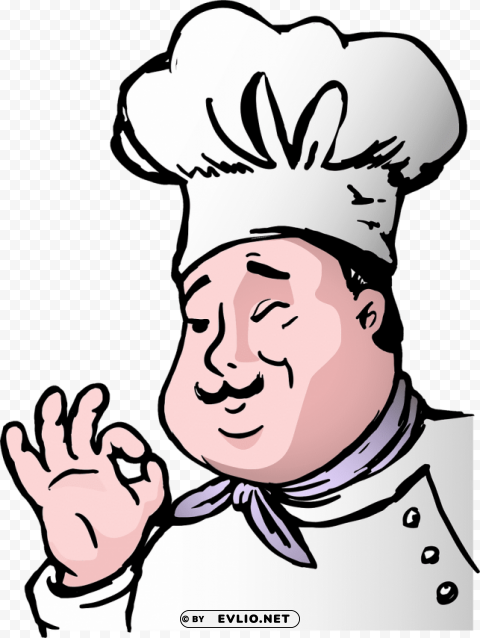 male chef Isolated Artwork on Transparent Background
