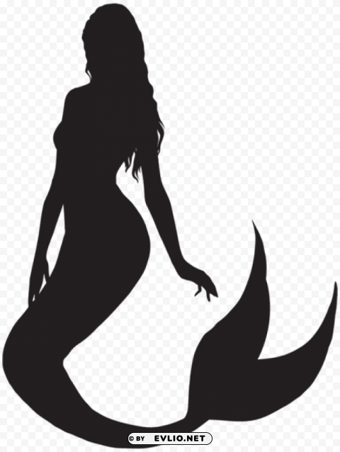 mermaid silhouette PNG transparent images for social media