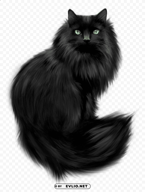 painted black cat Isolated Subject on HighResolution Transparent PNG