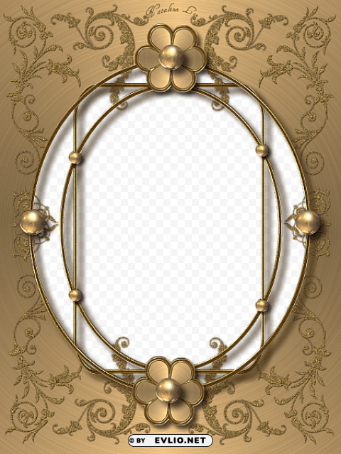 beautiful bronze frame Transparent Background PNG Isolated Graphic