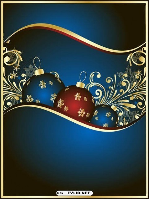 christmasblue and gold Isolated Element in Transparent PNG