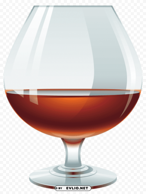 glass with brandy PNG free download transparent background