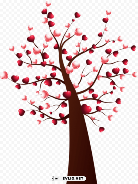 heart tree transparent PNG with clear overlay png images background -  image ID is 21f3f870