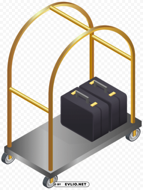 hotel luggage cart transparent PNG for digital design