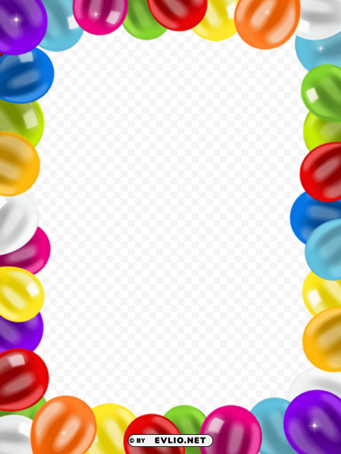 balloons border frame PNG transparent icons for web design