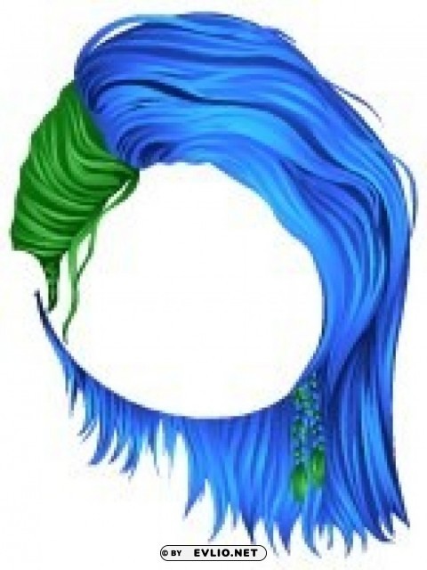 beverly hills fashion bun hair blue PNG graphics with clear alpha channel