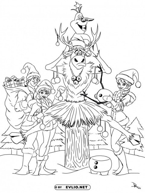 coloring pages christmas color PNG images with high transparency
