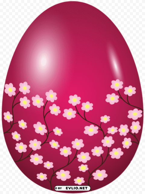 easter spring egg pink Isolated Artwork on Clear Transparent PNG