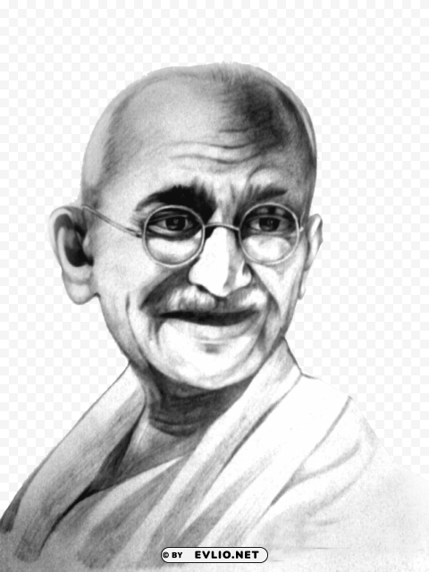 mahatma gandhi pics Clean Background Isolated PNG Illustration