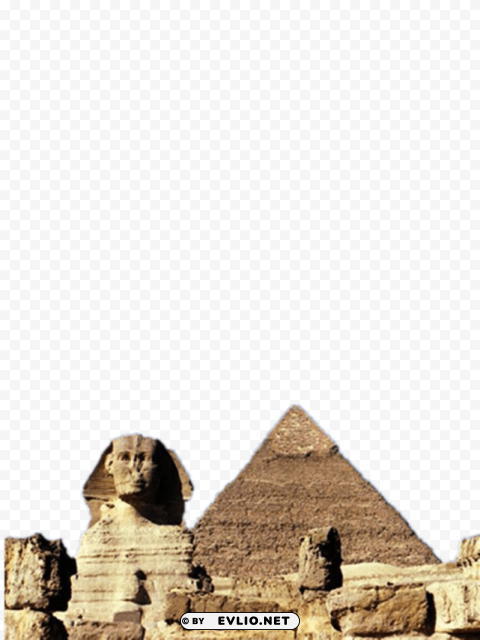 Sphinx and Pyramid in Egypt PNG images with no background needed
