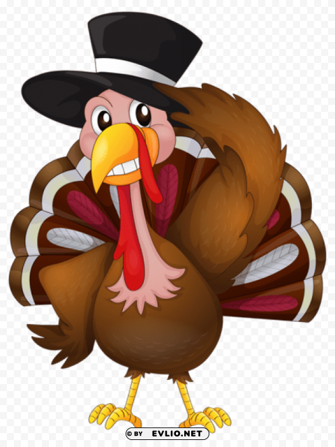 thanksgiving turkey with hat PNG images with transparent canvas comprehensive compilation png images background -  image ID is 86e99b0e