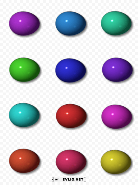  easter eggs Isolated Illustration in Transparent PNG