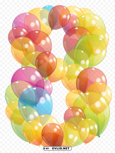  eight number of balloons High-quality transparent PNG images