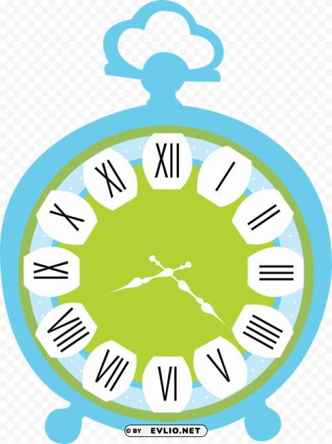 alice in wonderland border clock PNG images with alpha channel selection