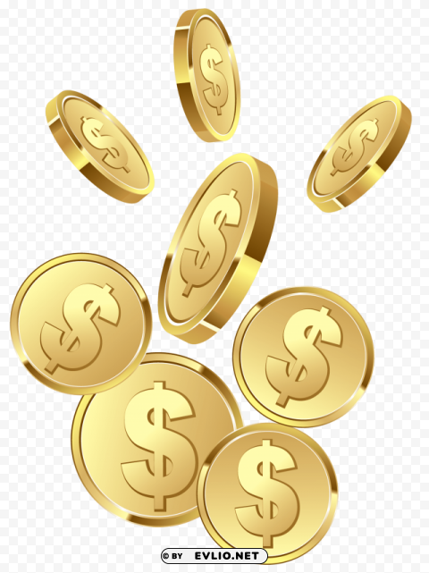 gold coins PNG images with alpha background