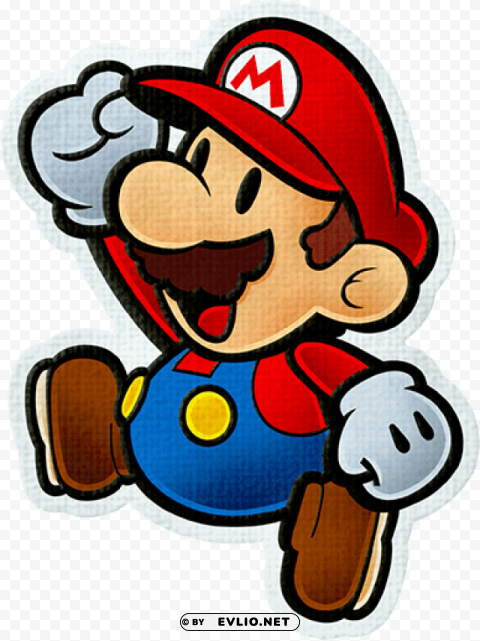 paper mario color splash mario and huey PNG Isolated Object on Clear Background PNG transparent with Clear Background ID 52e3a996
