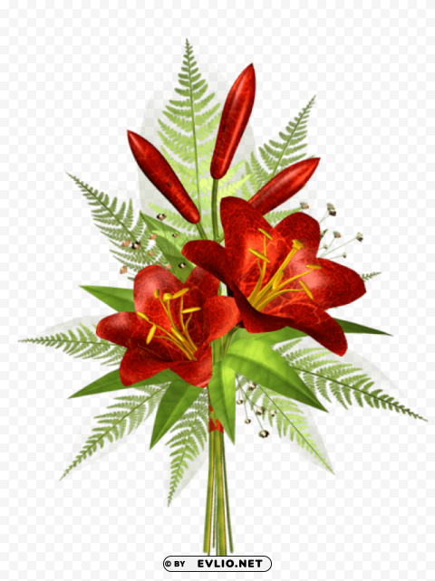 red flower decoration transparent Free PNG images with alpha transparency compilation