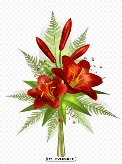 PNG image of red flower decoration transparent Free PNG images with alpha transparency compilation with a clear background - Image ID 132435e0