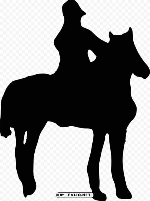 horse riding silhouette PNG with transparent background free
