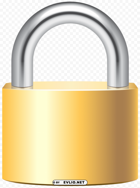 Padlock Gold Clip Art Transparent PNG Image