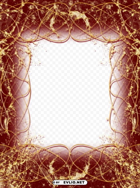 red and goldframe PNG graphics with clear alpha channel