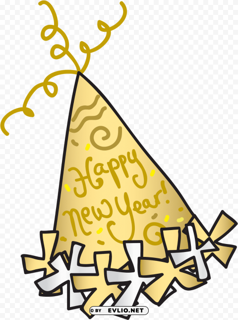 happy new year clipart party hat - new year hat clipart Transparent graphics PNG