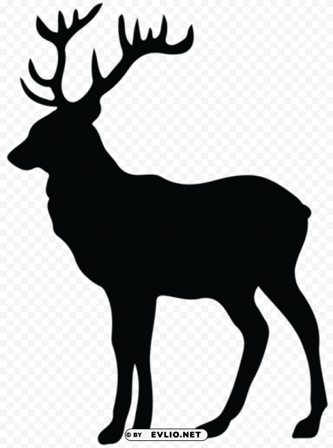 stag silhouette PNG with no background required