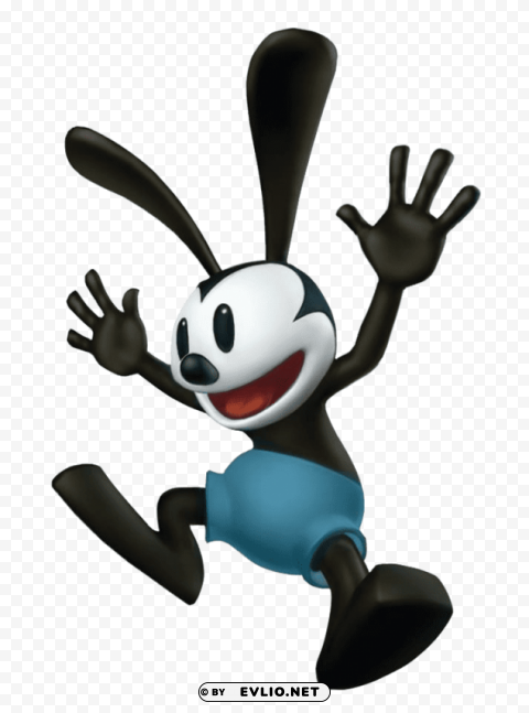 oswald the lucky rabbit jumping PNG Image Isolated with Clear Transparency