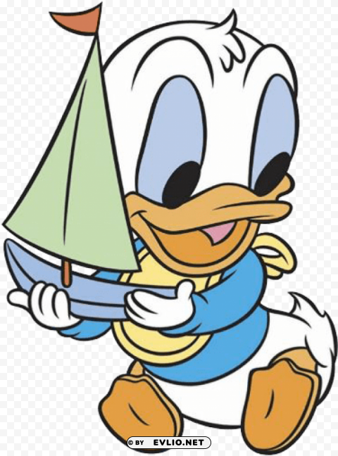 baby and donald duck playing PNG images with transparent canvas