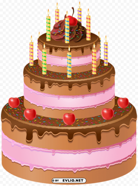 birthday cake Transparent PNG Isolated Element with Clarity