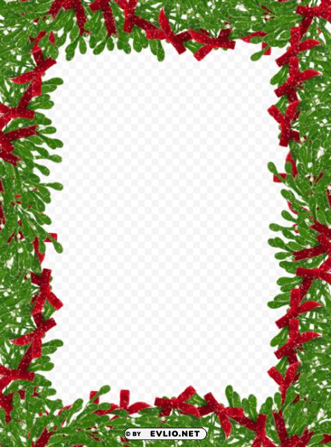 green christmas photo frame PNG Image with Isolated Artwork