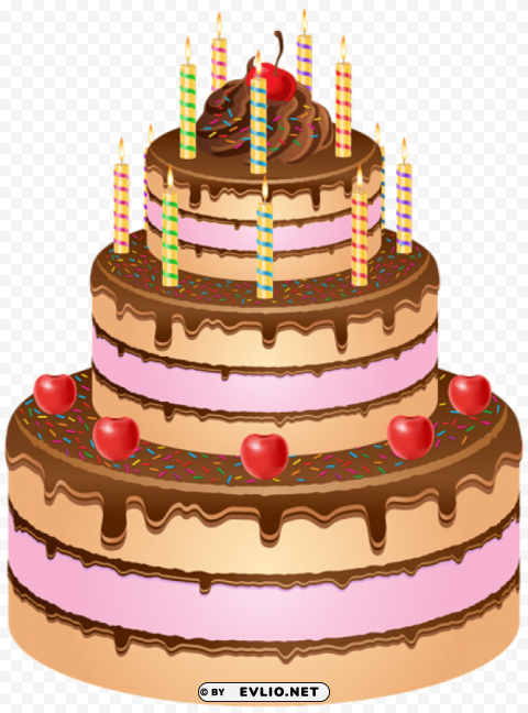 happy birthday cake Transparent PNG Isolated Graphic Detail