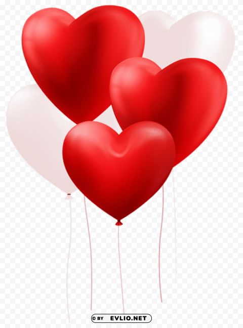 heart balloons Transparent PNG Isolated Subject Matter