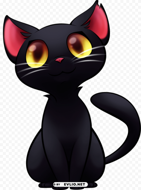 black cat ClearCut PNG Isolated Graphic