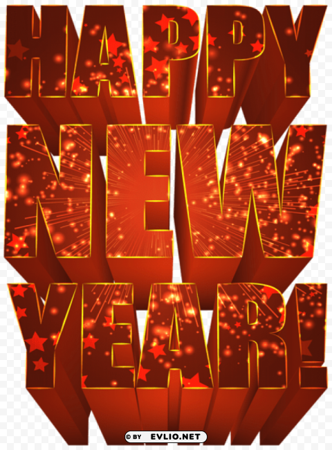 happy new year red PNG with clear background extensive compilation