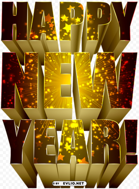 happy new year text PNG with alpha channel PNG Images 731d057d