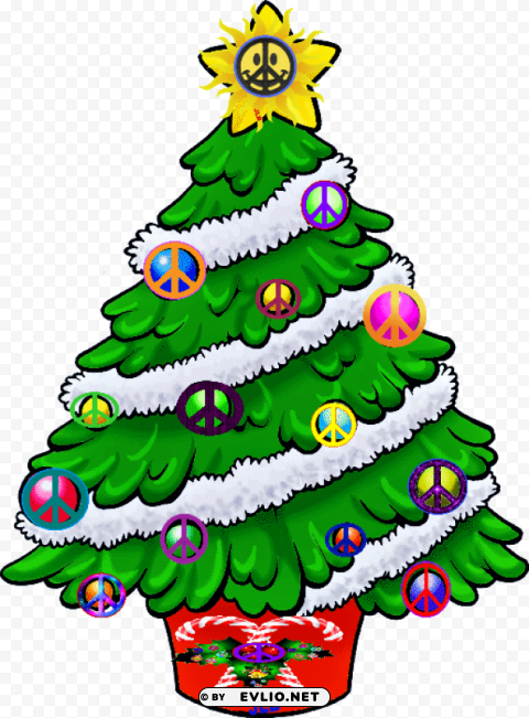 decorated christmas tree PNG Image Isolated with Transparency