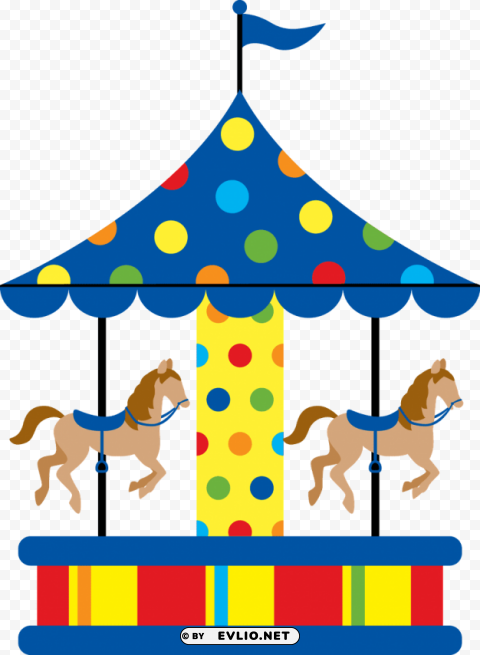 carousel Clean Background Isolated PNG Design