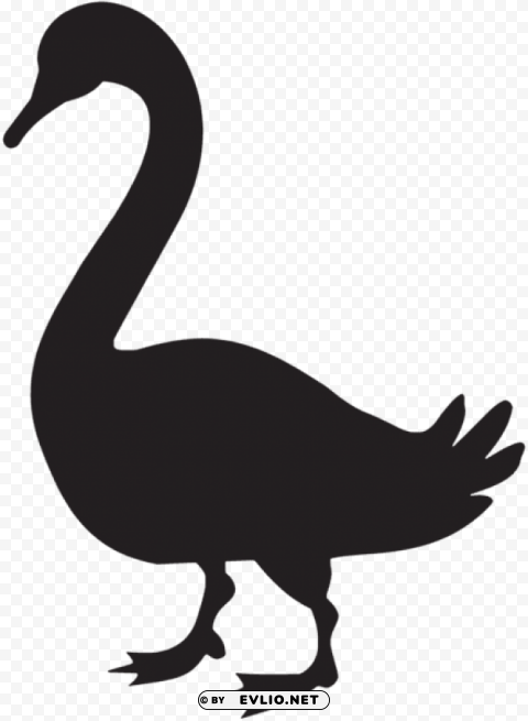 goose silhouette Clear background PNG graphics