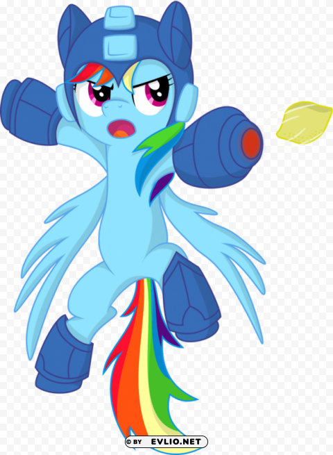 rainbow dash megaman PNG with alpha channel for download