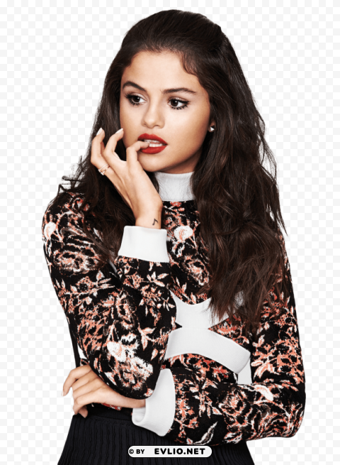 selena gomez thinking Isolated Element on HighQuality PNG png - Free PNG Images ID 86135abe