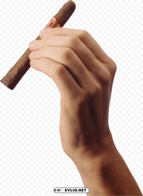 Transparent Background PNG of  Cigar Held - Image ID ca9ace18 Transparent background PNG clipart - Image ID ca9ace18