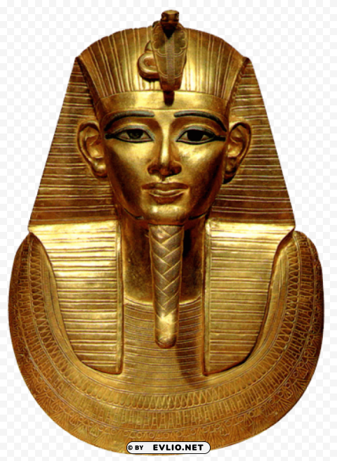 Tutankhamun's Golden Statue and Scarab Beetle Ancient Egyptian Artifacts PNG images with clear cutout