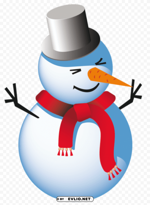 snowman Clean Background Isolated PNG Image