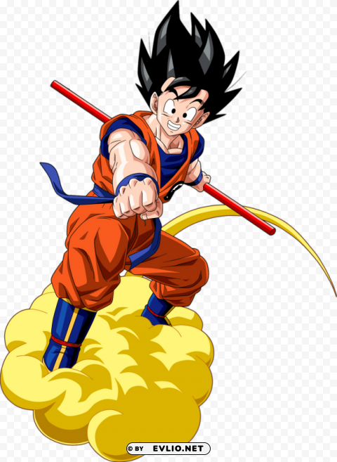 goku on cloud PNG for mobile apps