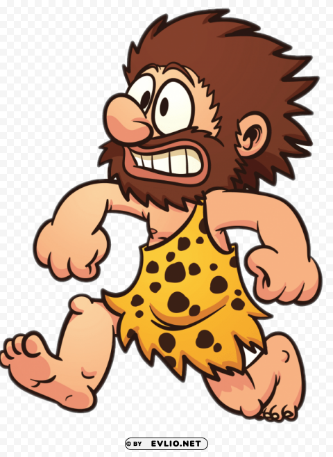 running caveman PNG transparent images for printing