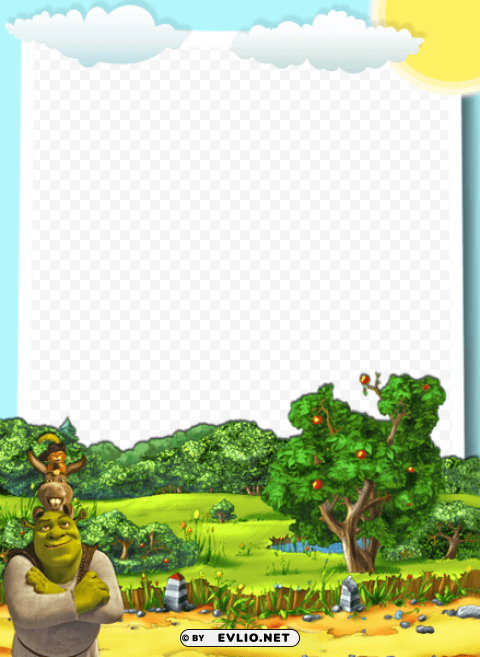 transparent kidsframe shrek with friends PNG for Photoshop