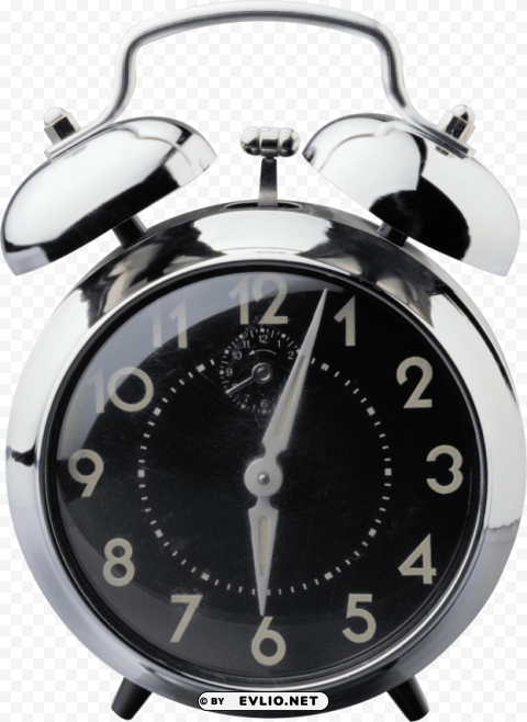 black alarm clock PNG high resolution free