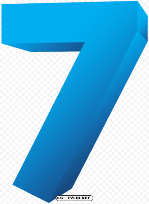 blue number seven transparent Free download PNG images with alpha channel